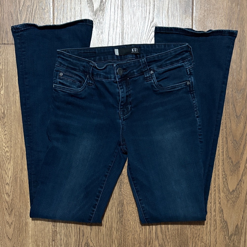 Kut from the Kloth Women's Deep Indigo Natalie High Rise Bootcut Jeans size 4